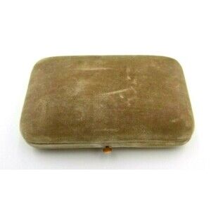 Antique Bulova Silk and Velvet Watch Box Presentation NO WATCH Mother of Pearl